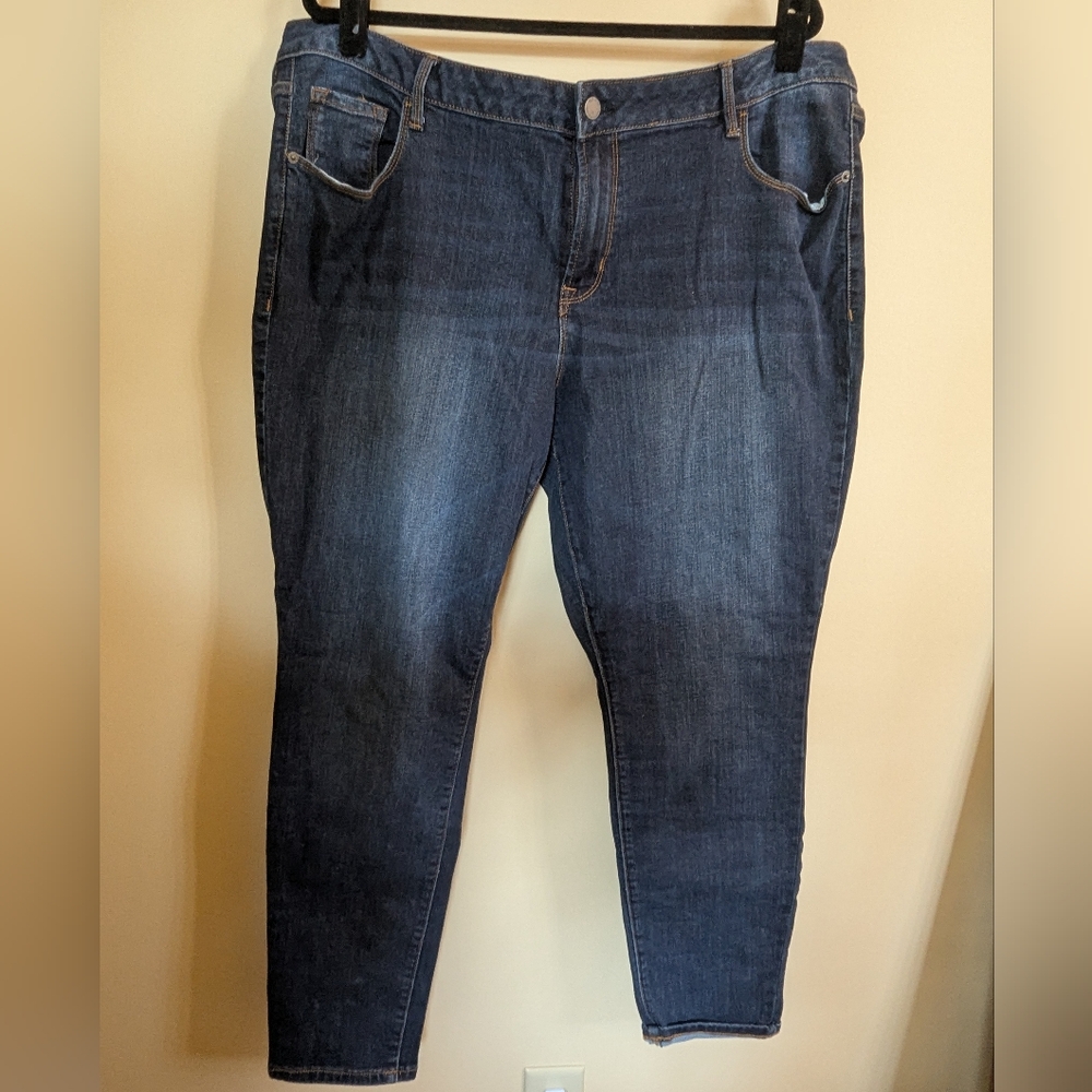 Old Navy Rockstar Midrise Dark Wash Jeans Size 20